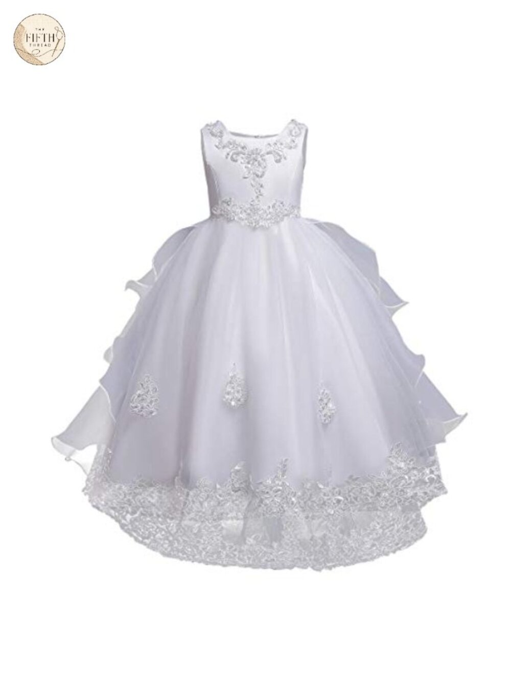 Girls Tulle Flower Girl Dress Princess Pageant Formal Gown
